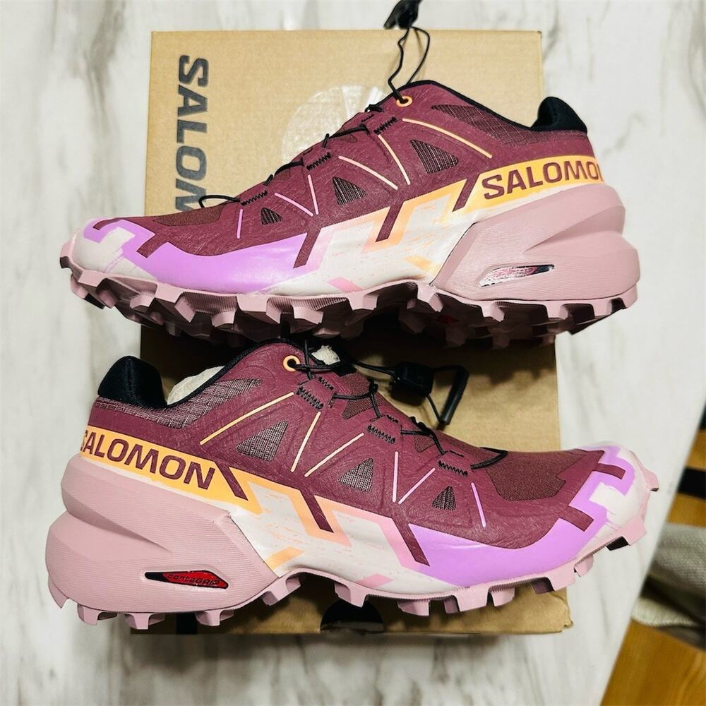 Salomon Speedcross 6 Trail Running Quicklace Shoes Purple| Women's Size 6 US
